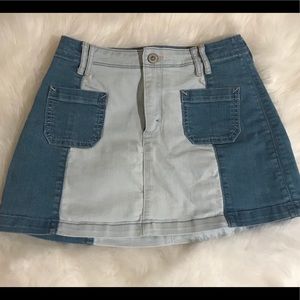 Two tone hollister jean skirt